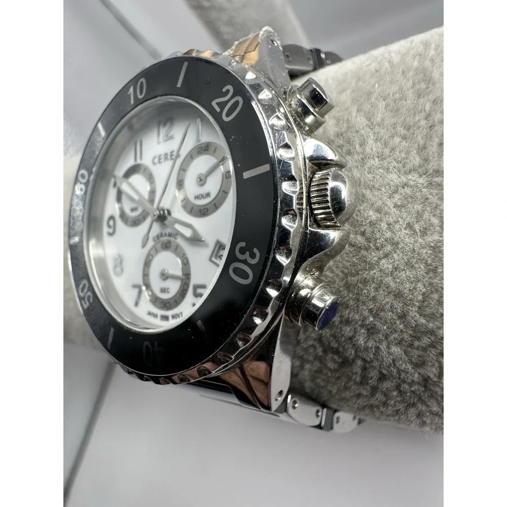 Ceres‎ M-420 Ceramic Watch New Battery 34MM 7.25
